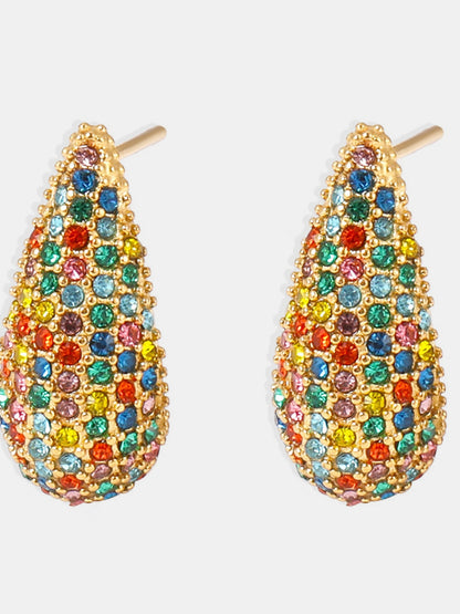 Teardrop Cubic Zirconia Earrings – Gold, Silver, Clear and Multicolored Variants to Choose