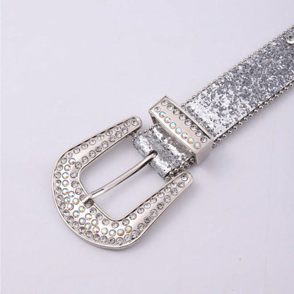 Rhinestone Silver Belt: Perfect Blend Of Style And Sparkle