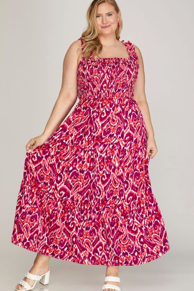 Smocked Printed Wide Strap Tiered Dress – Shop the Look in 2025 Trendsi