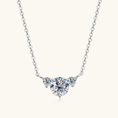 Radiant Trio Moissanite Necklace