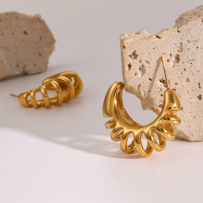 Small Ridge Hoop Earrings Standout Addition