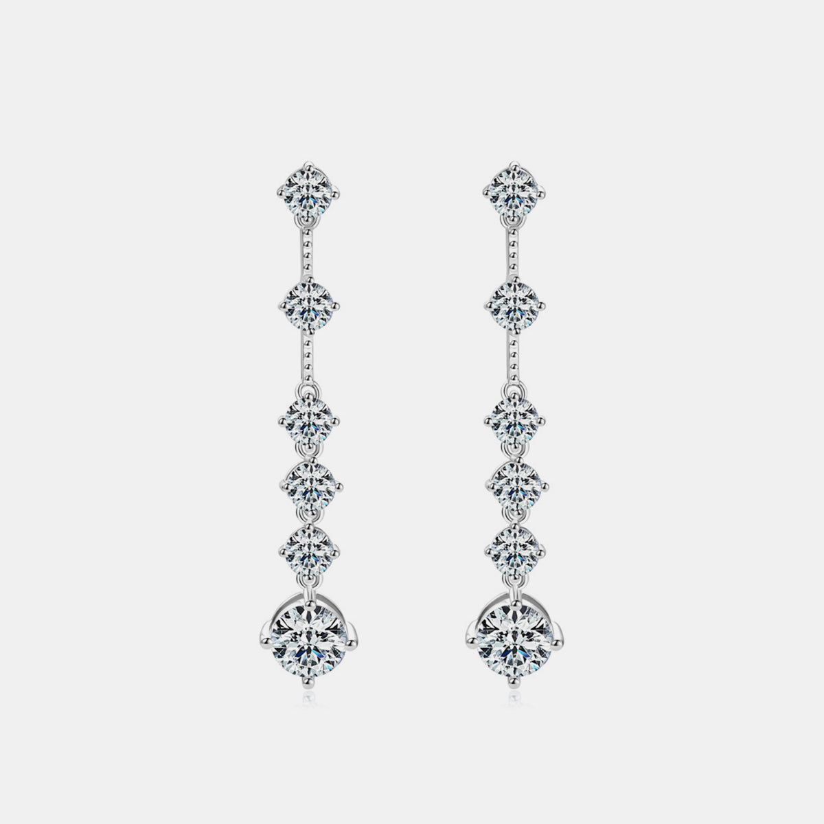 Sparkling Moissanite Drop Earrings