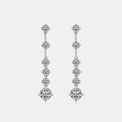 Sparkling Moissanite Drop Earrings