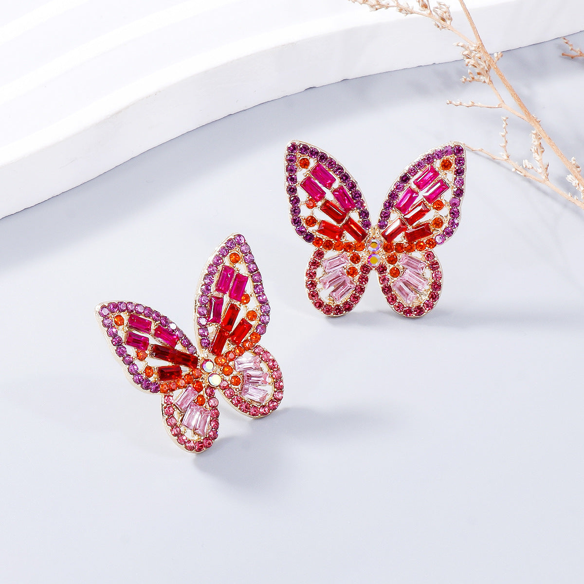 Exquisite Butterfly Stud Earrings