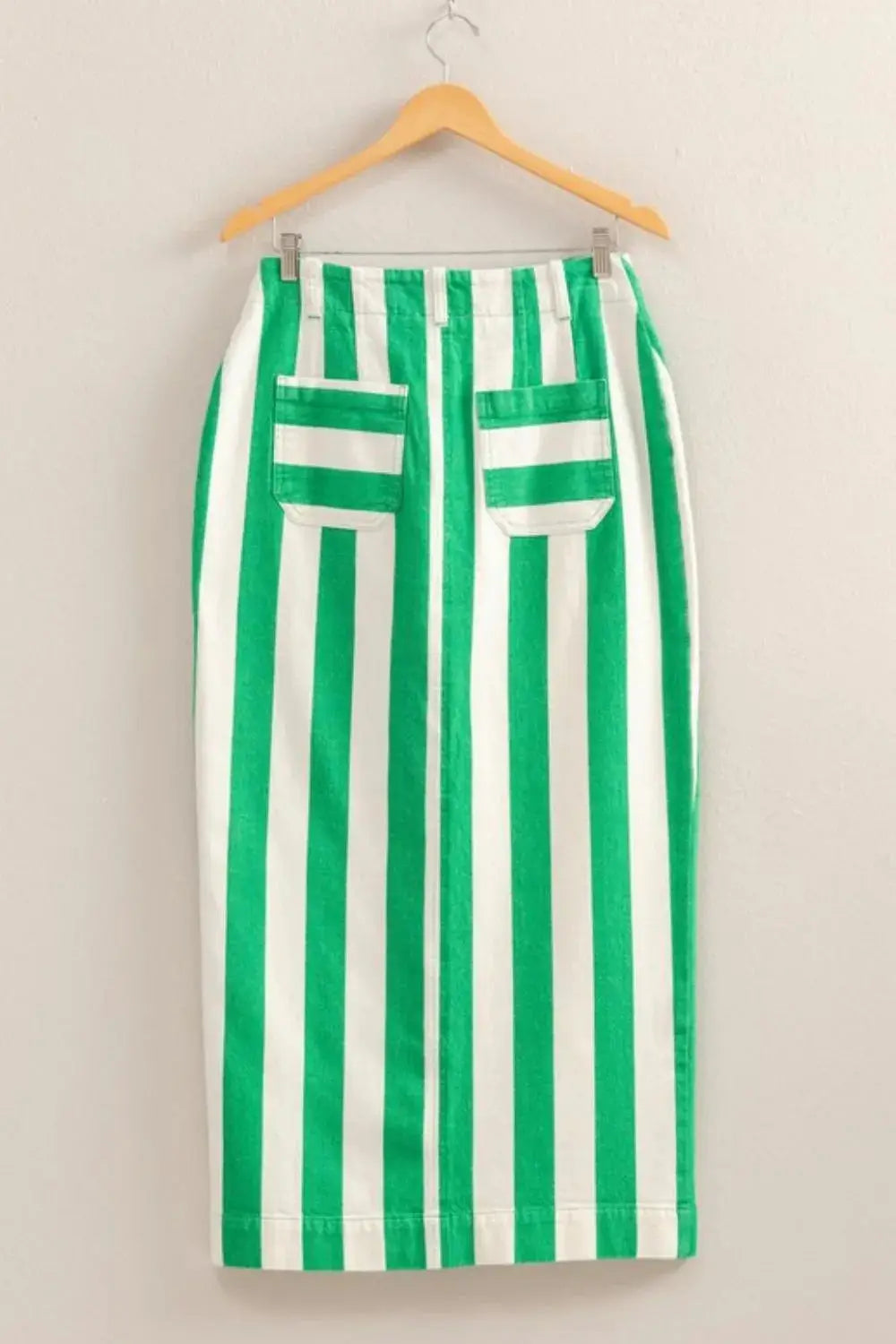 HYFVE Striped Pocket Detail Maxi Skirt Jewelry Bubble
