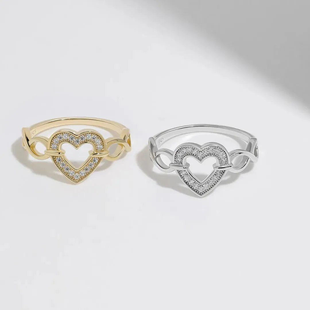 Infinite Love Dainty Ring – in Gold and Silver Finish for Women