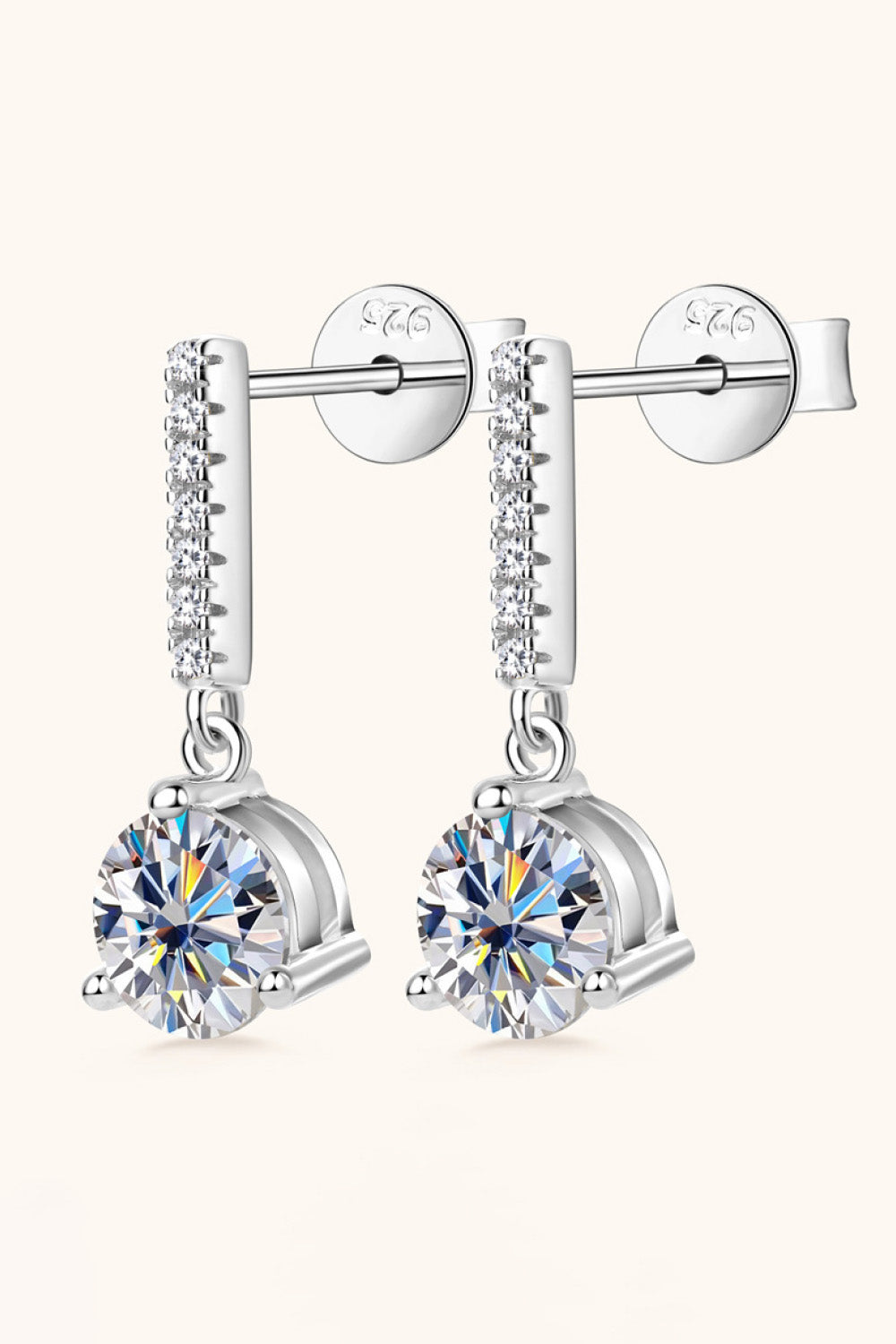 Elegant Moissanite Drop Earrings