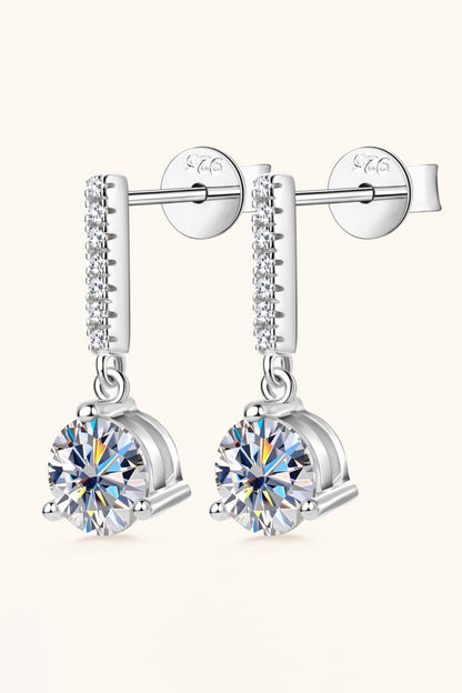 Elegant Moissanite Drop Earrings