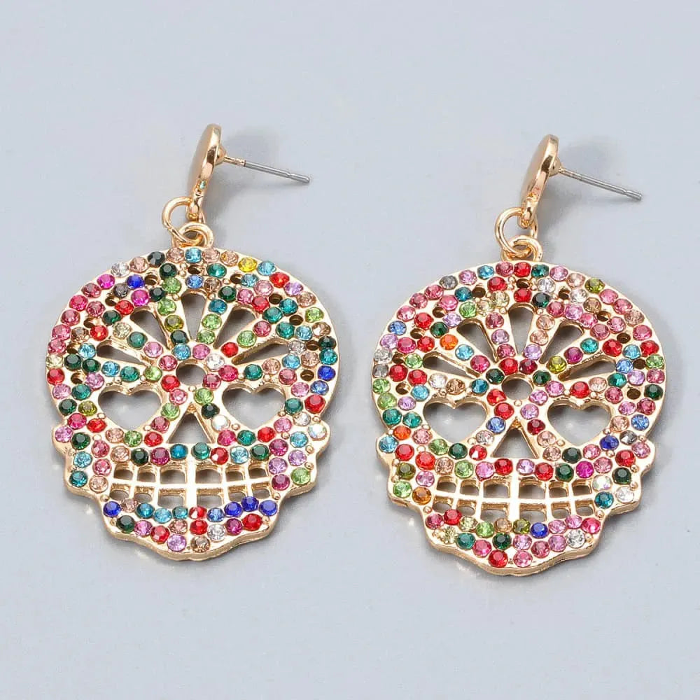 Bling Skull Earrings: Tap Into Your Edgy Fashion Style