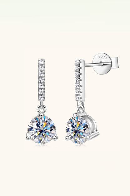 Elegant Moissanite Drop Earrings