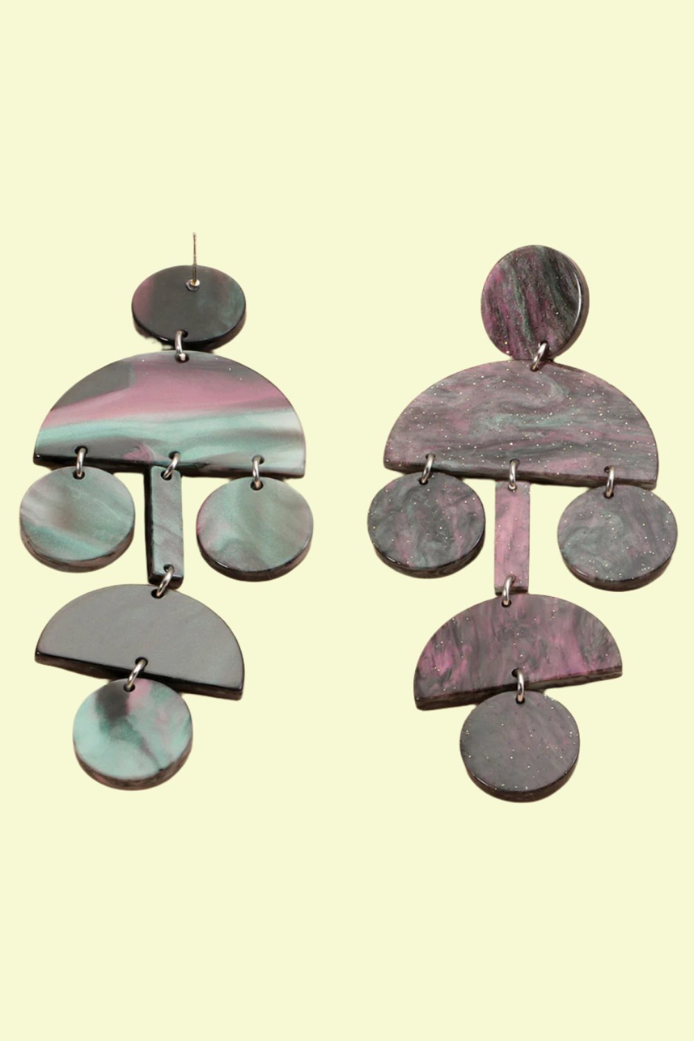 Geometrical Shape Acrylic Dangle Earrings