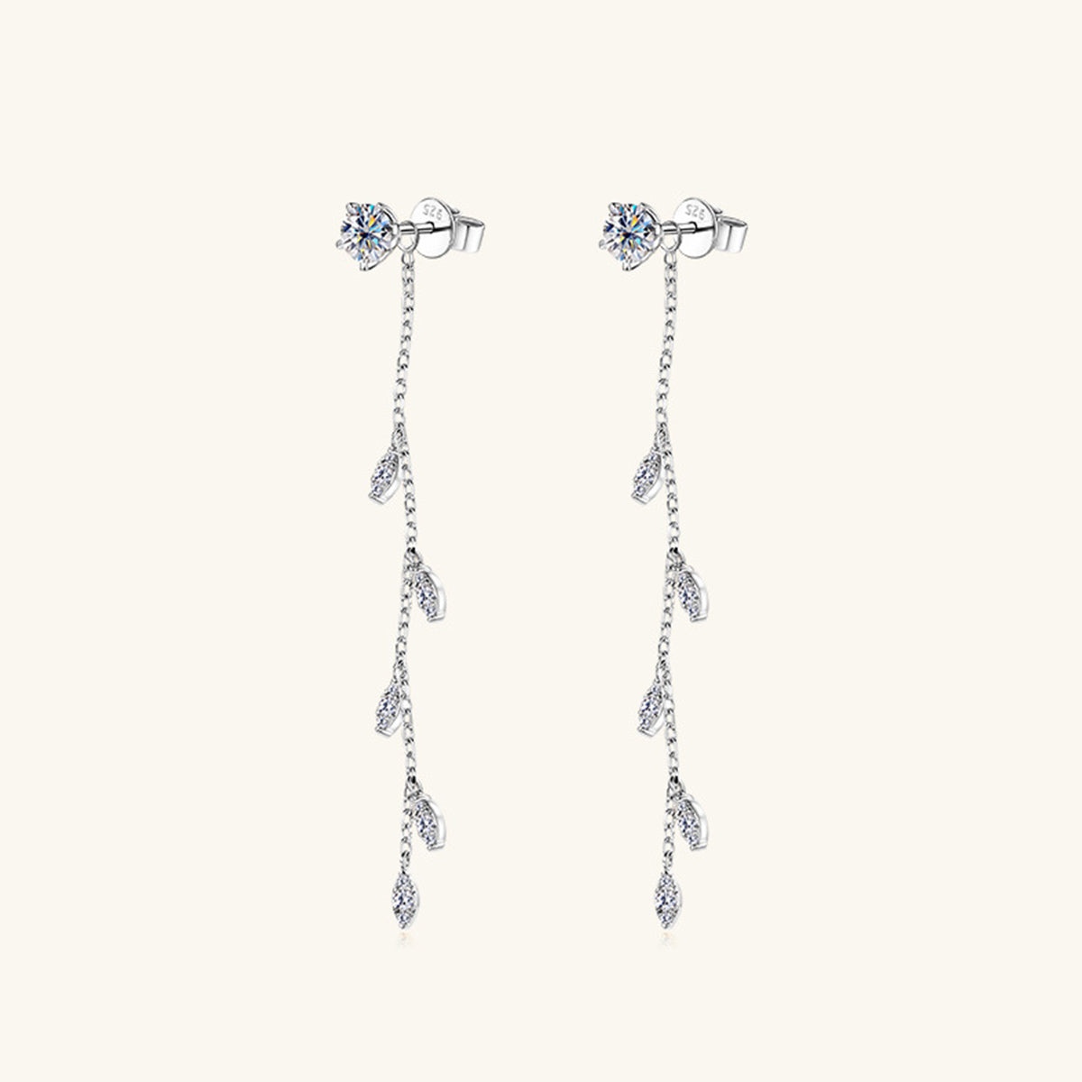 Elegant Moissanite Dangle Earrings