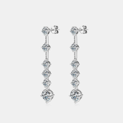 Sparkling Moissanite Drop Earrings