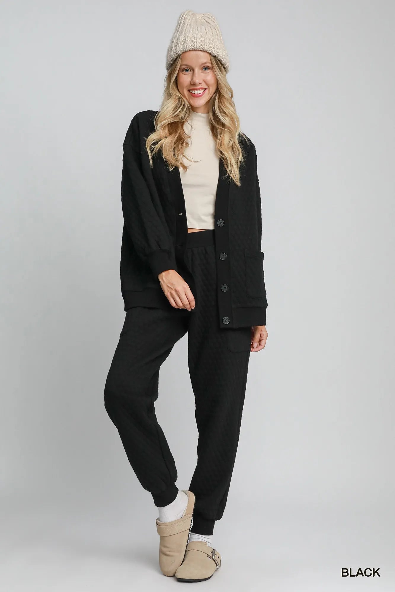 Umgee Button-Up Jacquard Cardigan