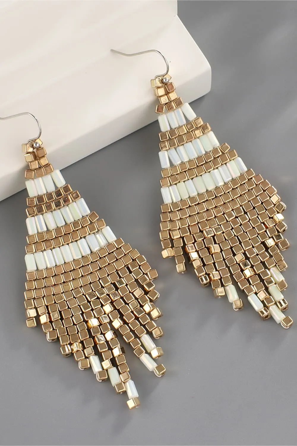 Stylish Beaded Dangle Earrings