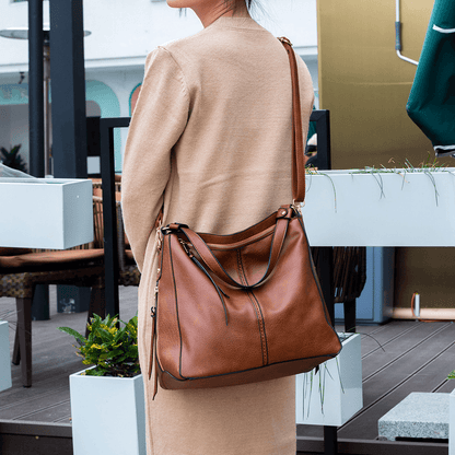 Classic Everyday Tote Handbag with Soft PU Surface, Multi-Compartment Interior & Convertible Shoulder Strap Jewelry Bubble