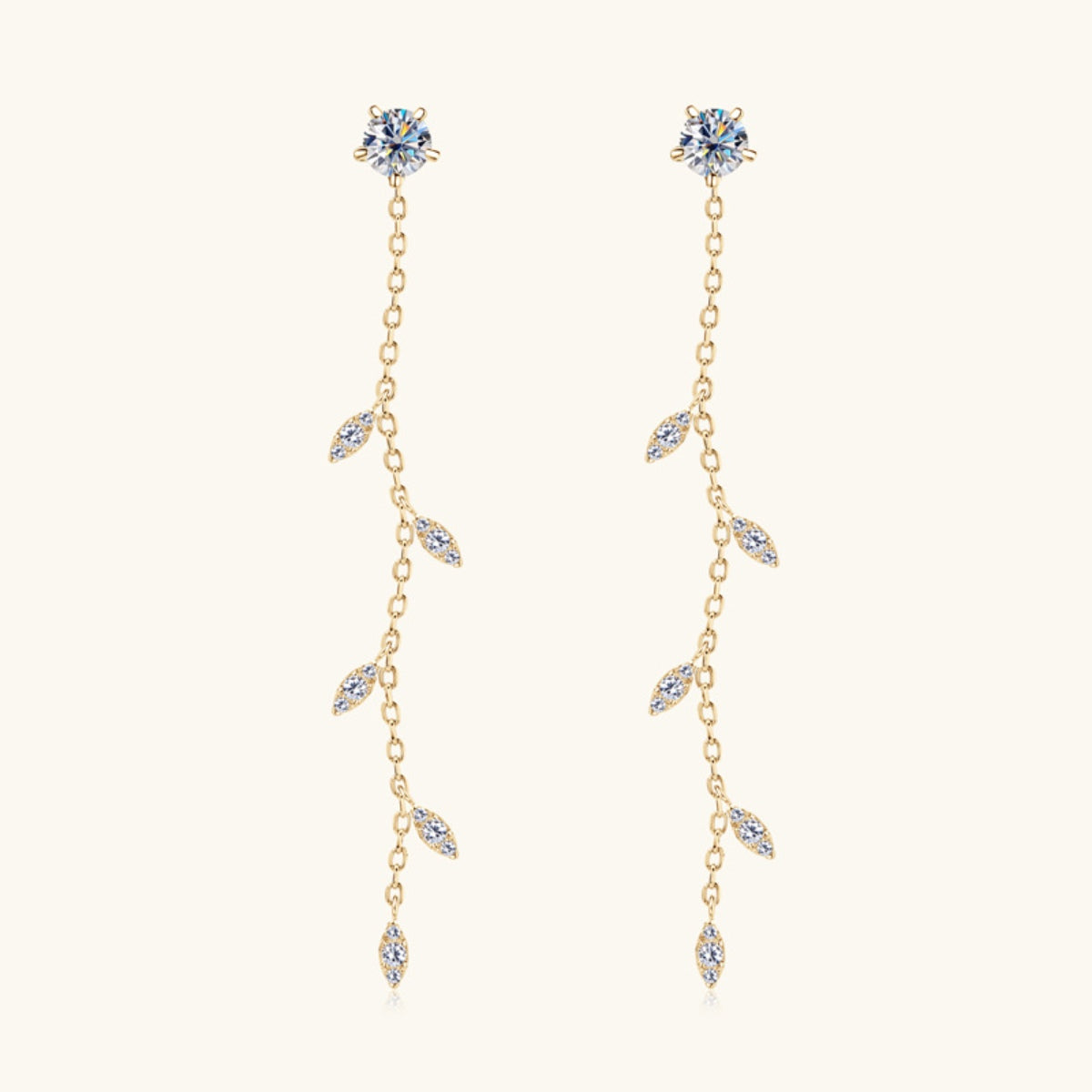 Elegant Moissanite Dangle Earrings