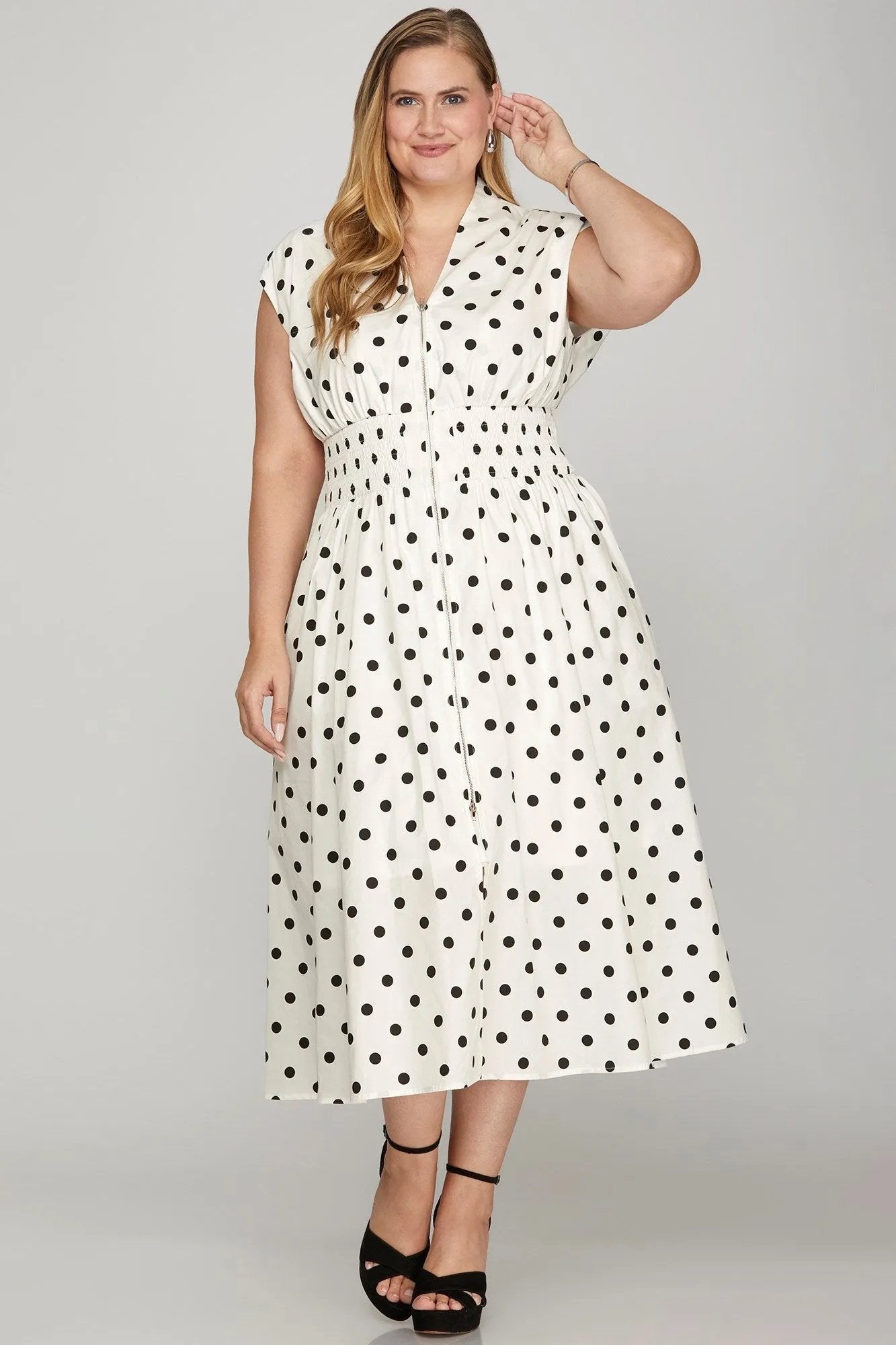 Elevate Your Style with Polka Dot Midi Dress