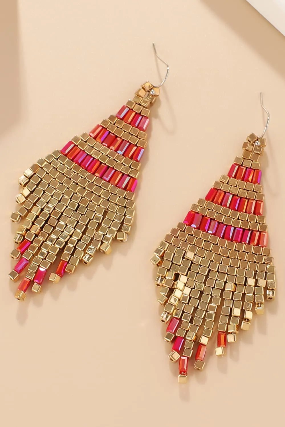 Stylish Beaded Dangle Earrings