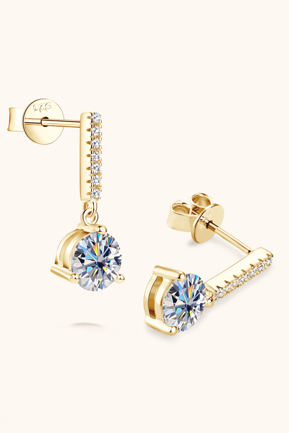 Elegant Moissanite Drop Earrings