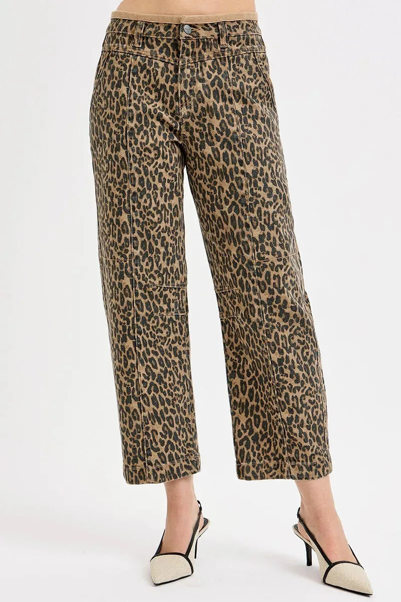 RISEN Full Size Mid Rise Crop Relaxed Jeans Plus Size
