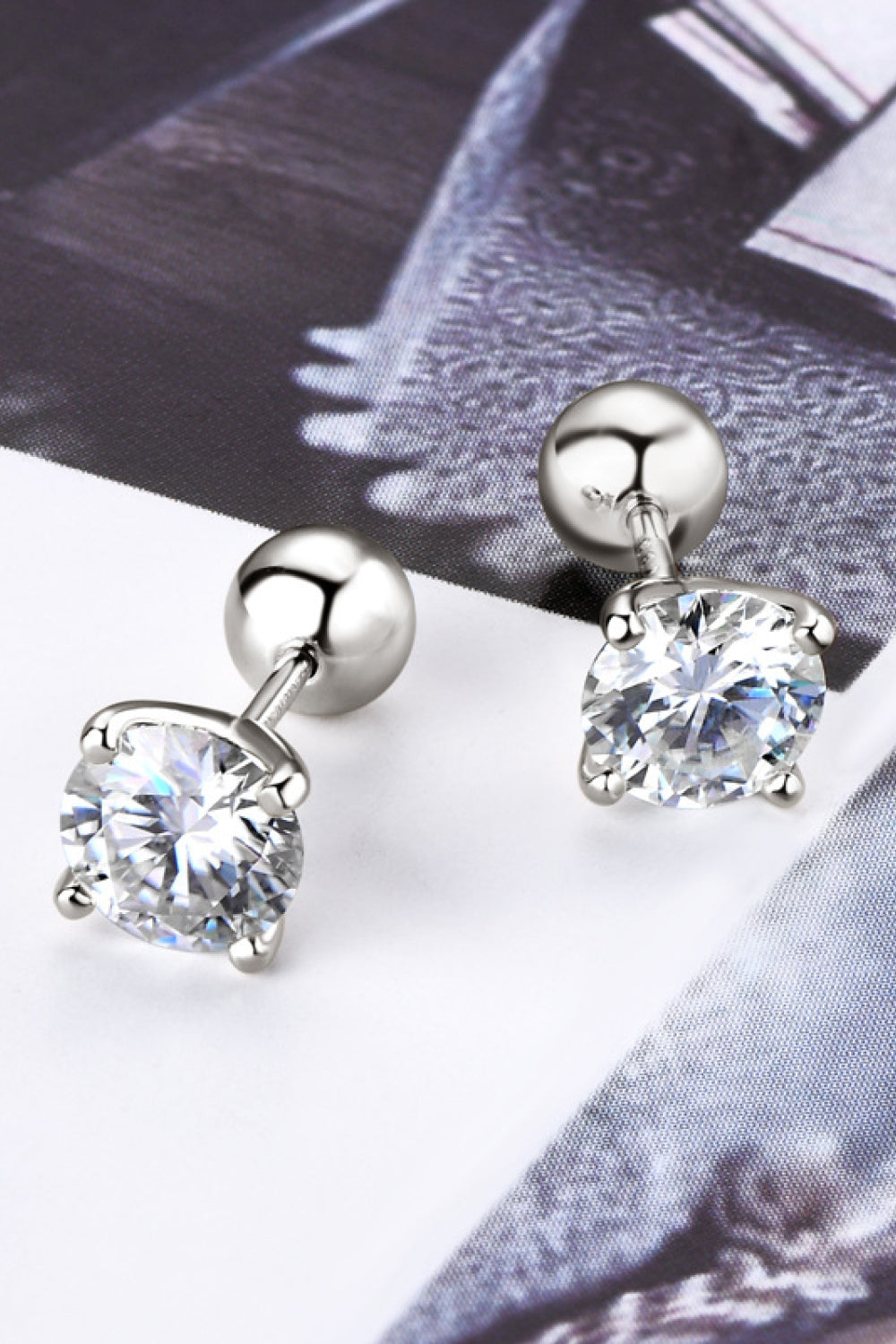 Elegant Bliss Moissanite Stud Earrings