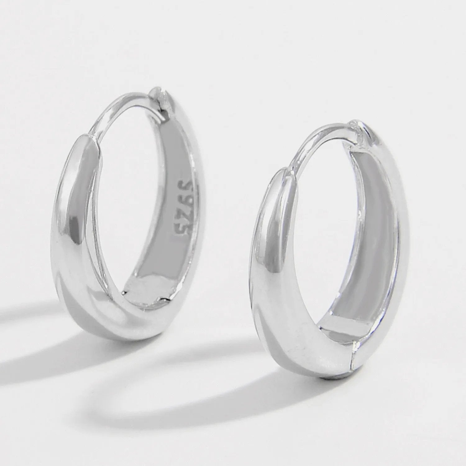 Sterling Silver Huggie Hoop Earrings - Minimalist Everyday Style