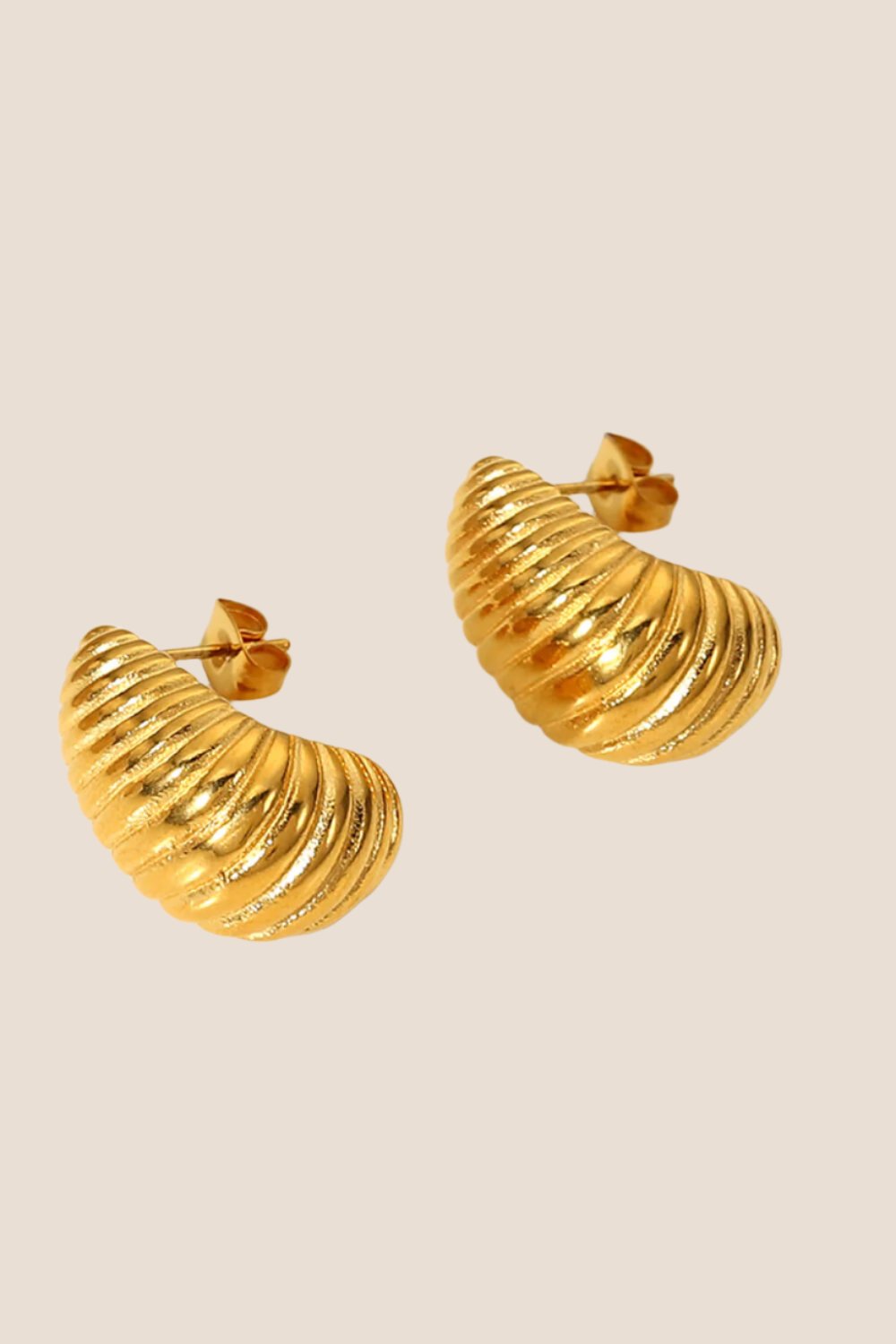 Elegant Gold-Plated Stud Earrings