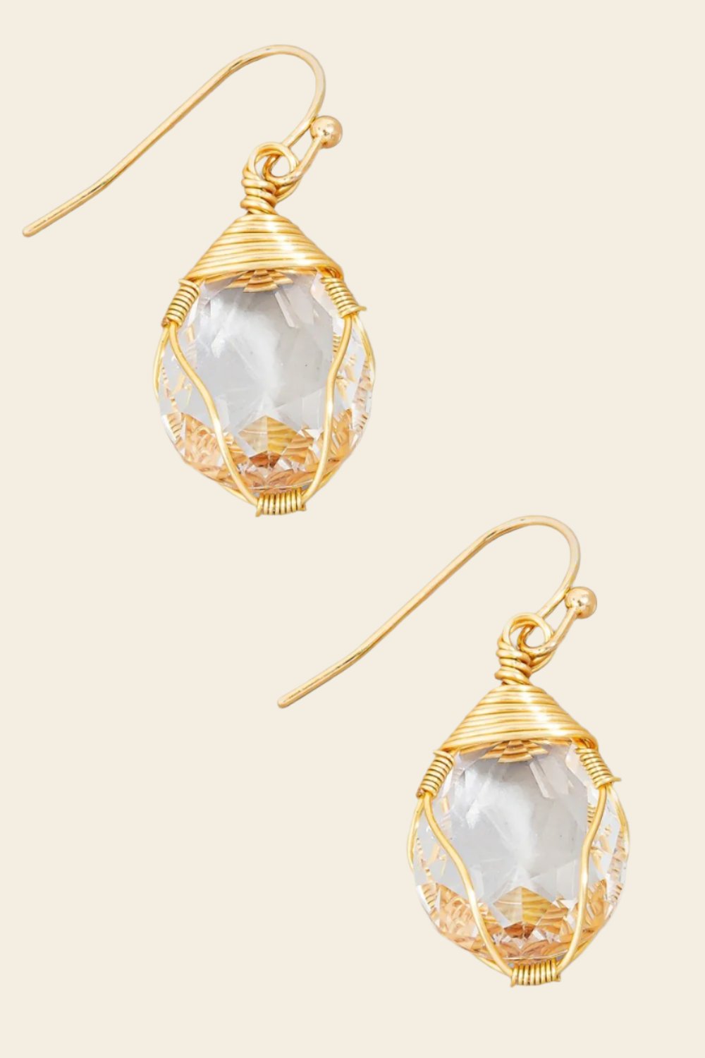 Stunning Wire-Wrapped Glass Dangle Earrings: Add Flair to Your Look