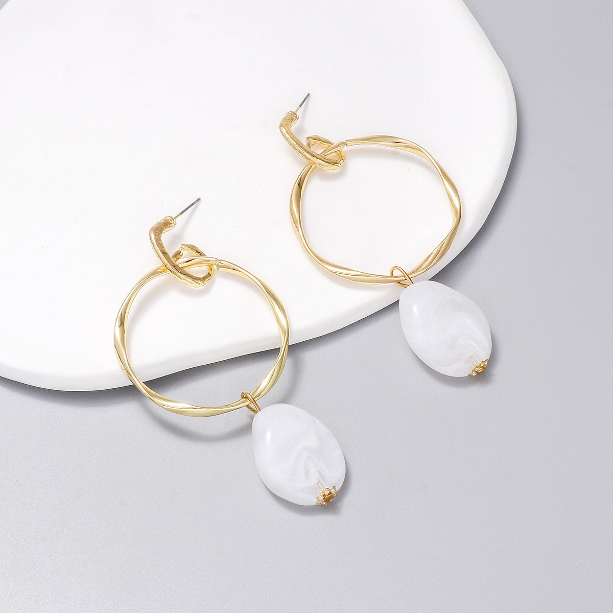 Stunning Resin Drop Earrings