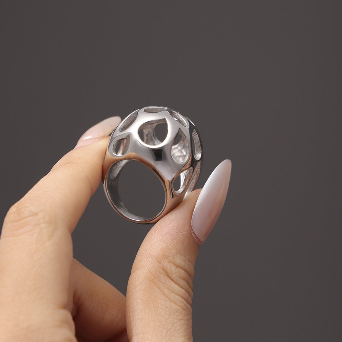 Avant-Garde Openwork Statement Ring