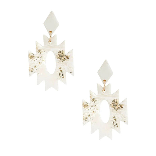 Achieve Effortless Glamour: White Zig-Zag Earrings Jewelry Bubble