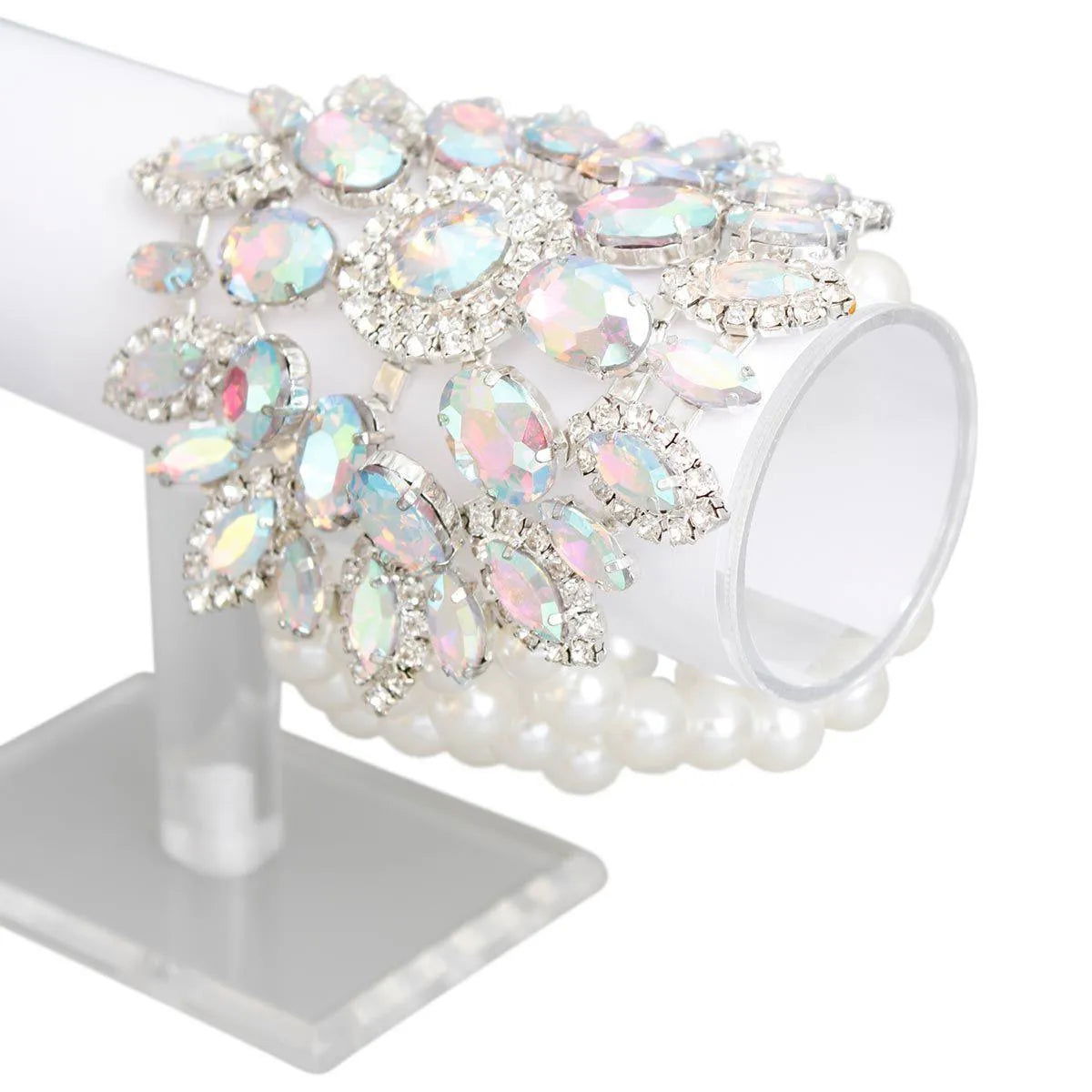 Achieve Stunning Style with Faux Pearls and Holiday Sparkle Bracelet Jewelry Bubble