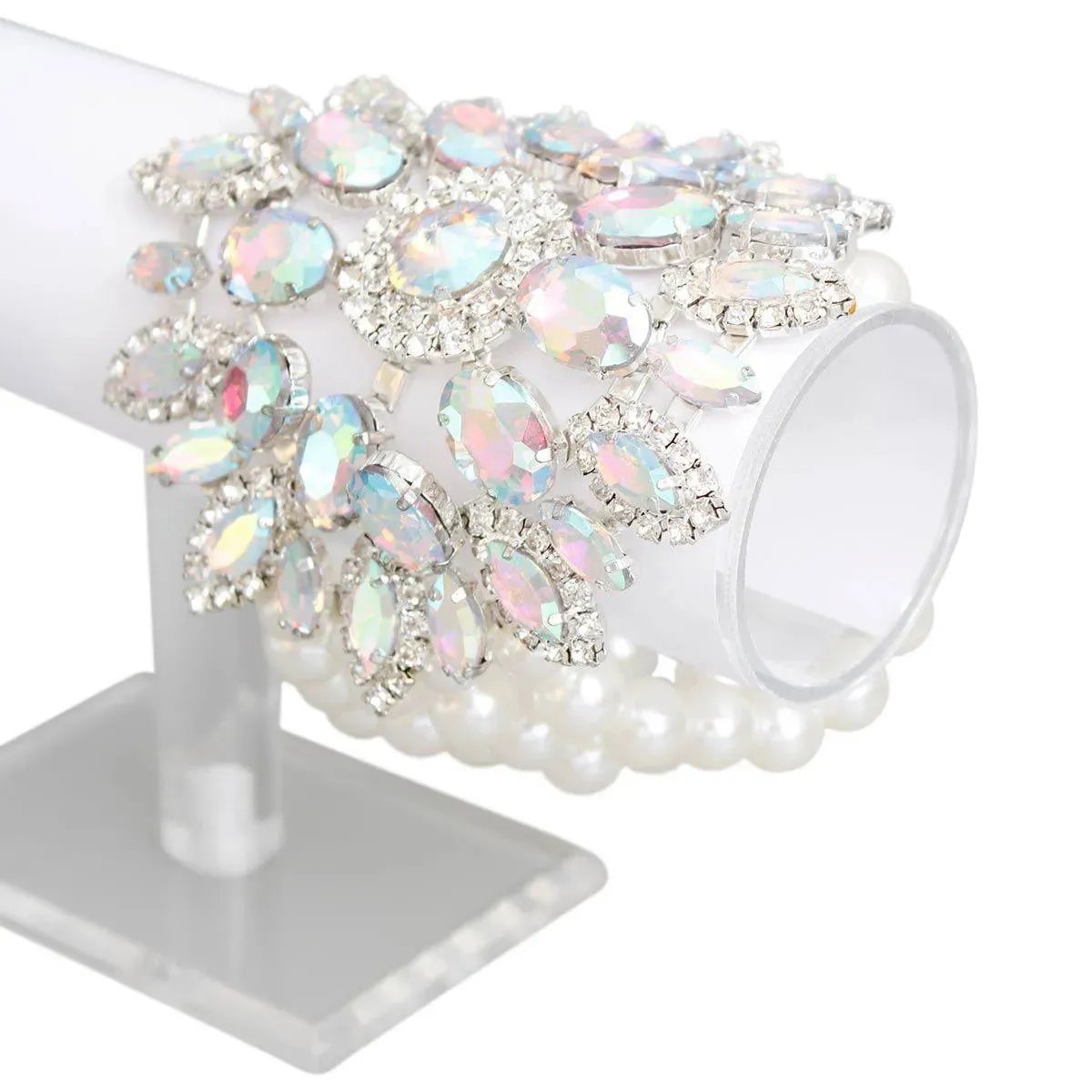Achieve Stunning Style with Faux Pearls and Holiday Sparkle Bracelet