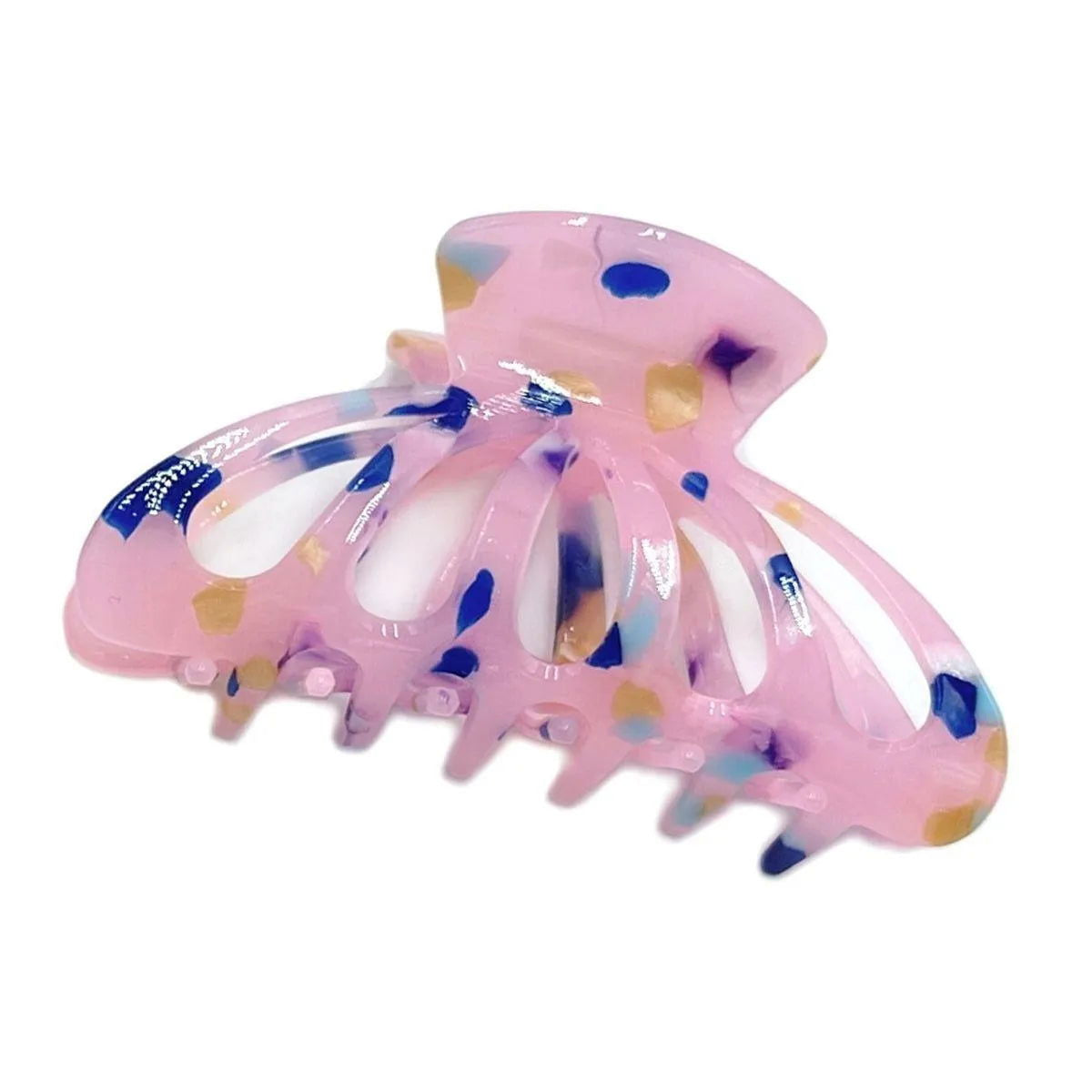 Achieve a Chic Look with the Pink Marble Big Hair Claw Clip Jewelry Bubble