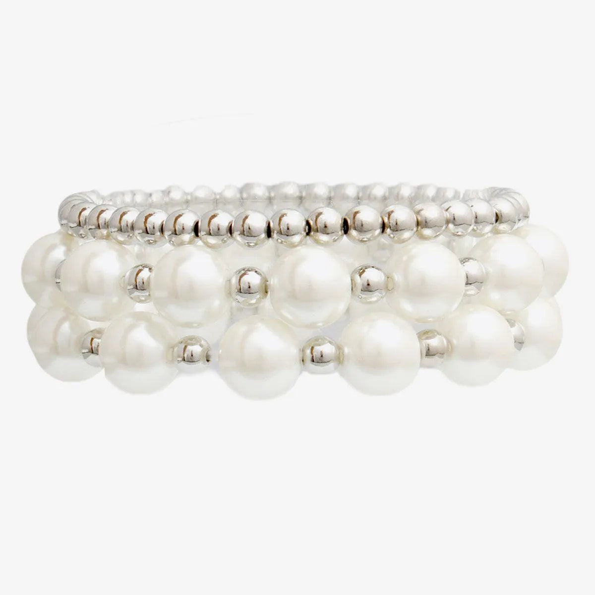 Affordable Pearl & Ball Bead Bracelet Set - Shop Now! Jewelry Bubble