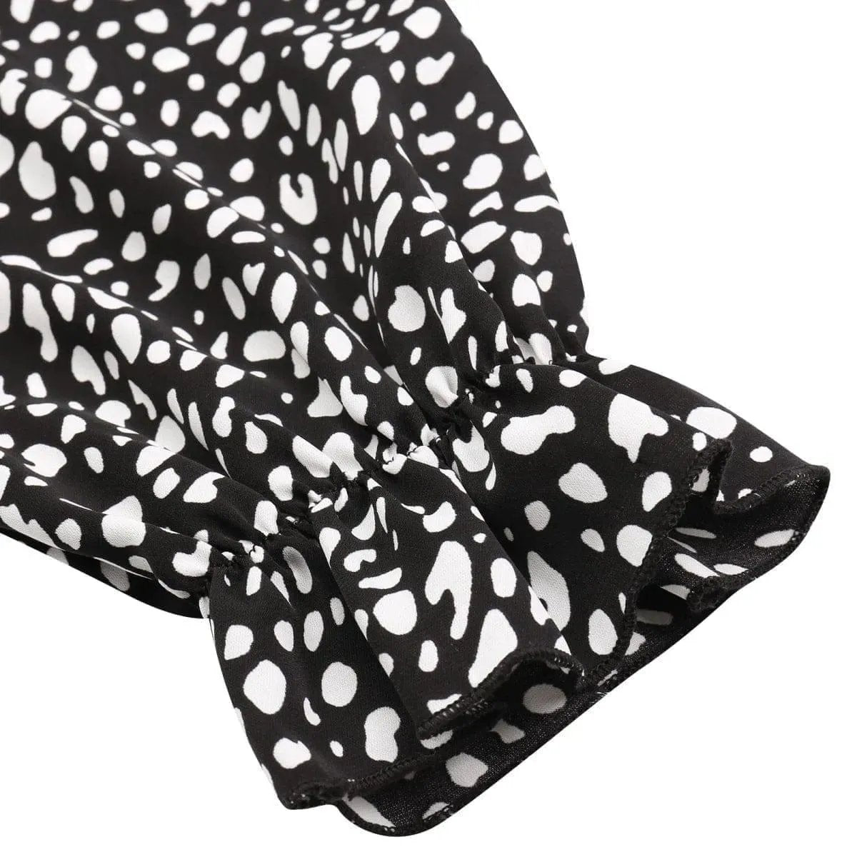 All Over Print Square Neck Cinched Waist Dress