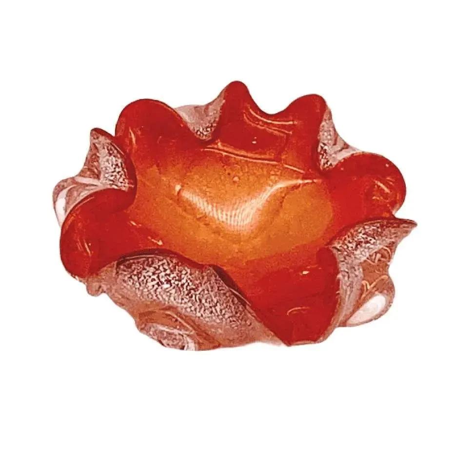 Amberina Bowl Vintage Murano Glass Ashtray