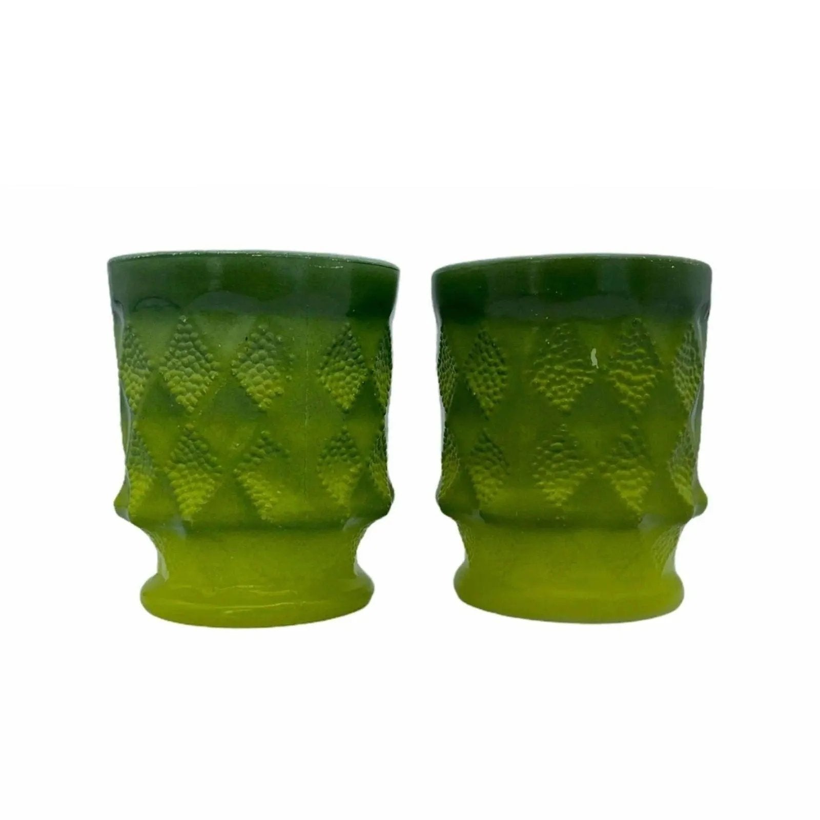 Anchor Hocking Fire King Kimberly Mugs - Green
