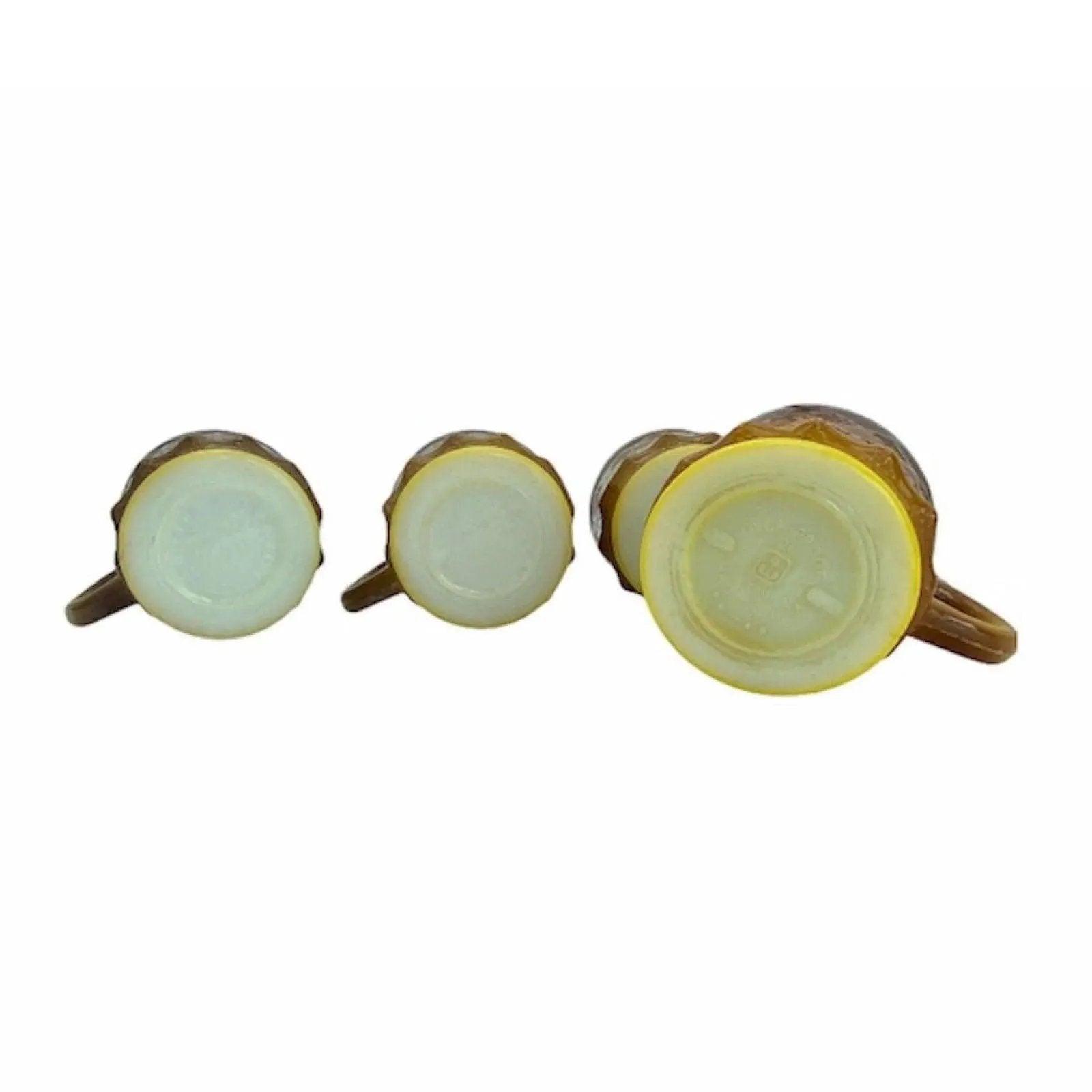 Anchor Hocking Fire King Kimberly Mugs - Yellow/Brown