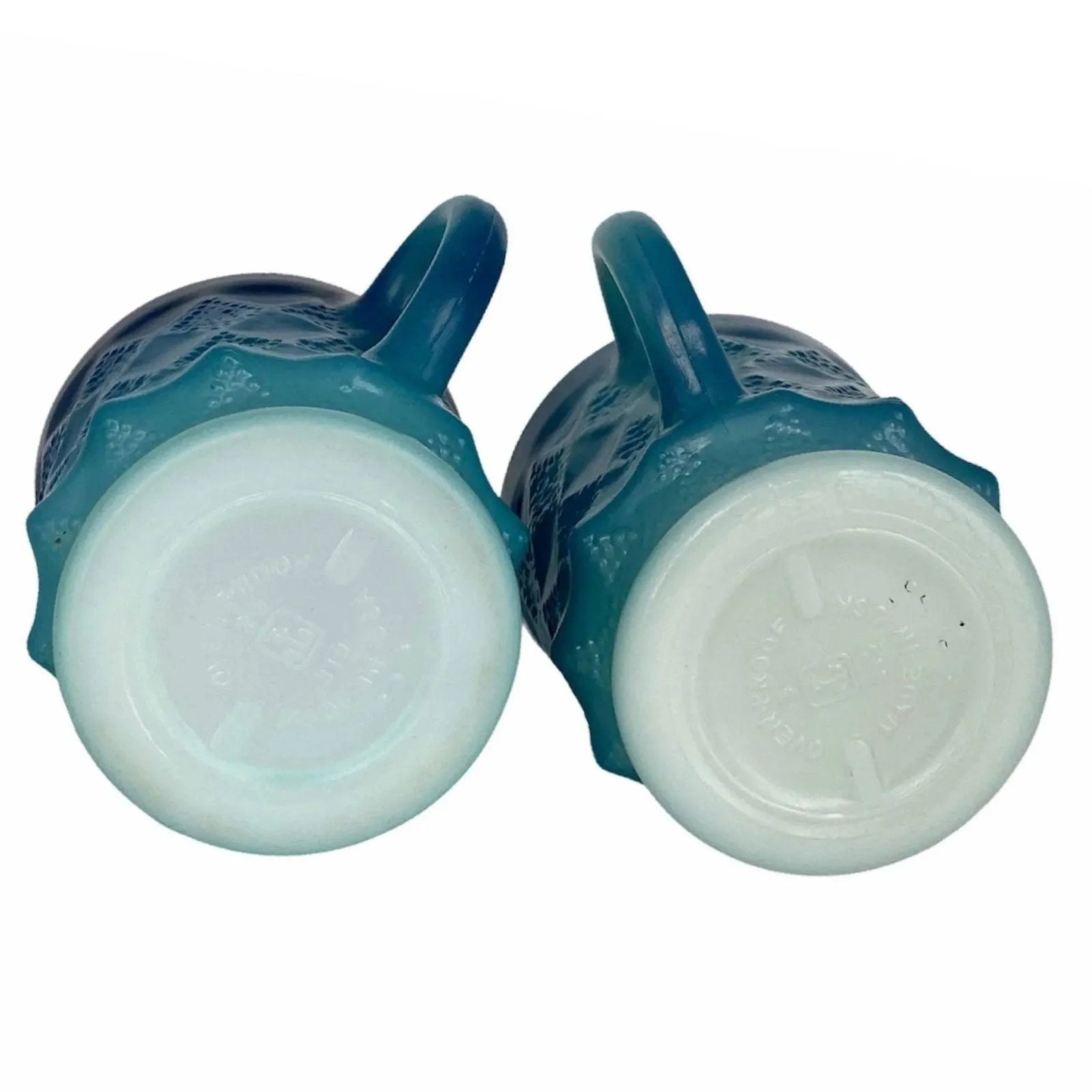 Anchor Hocking Kimberly Glass Mugs - Blue