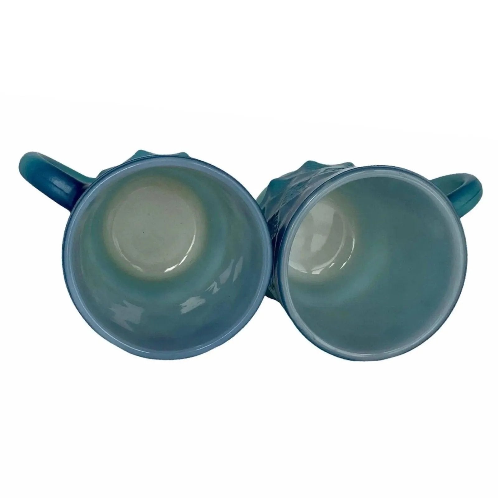 Anchor Hocking Kimberly Glass Mugs - Blue