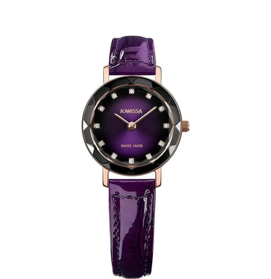 Aura Swiss Ladies Watch Rose Black Purple Gradation J5.649.S Jewelry Bubble