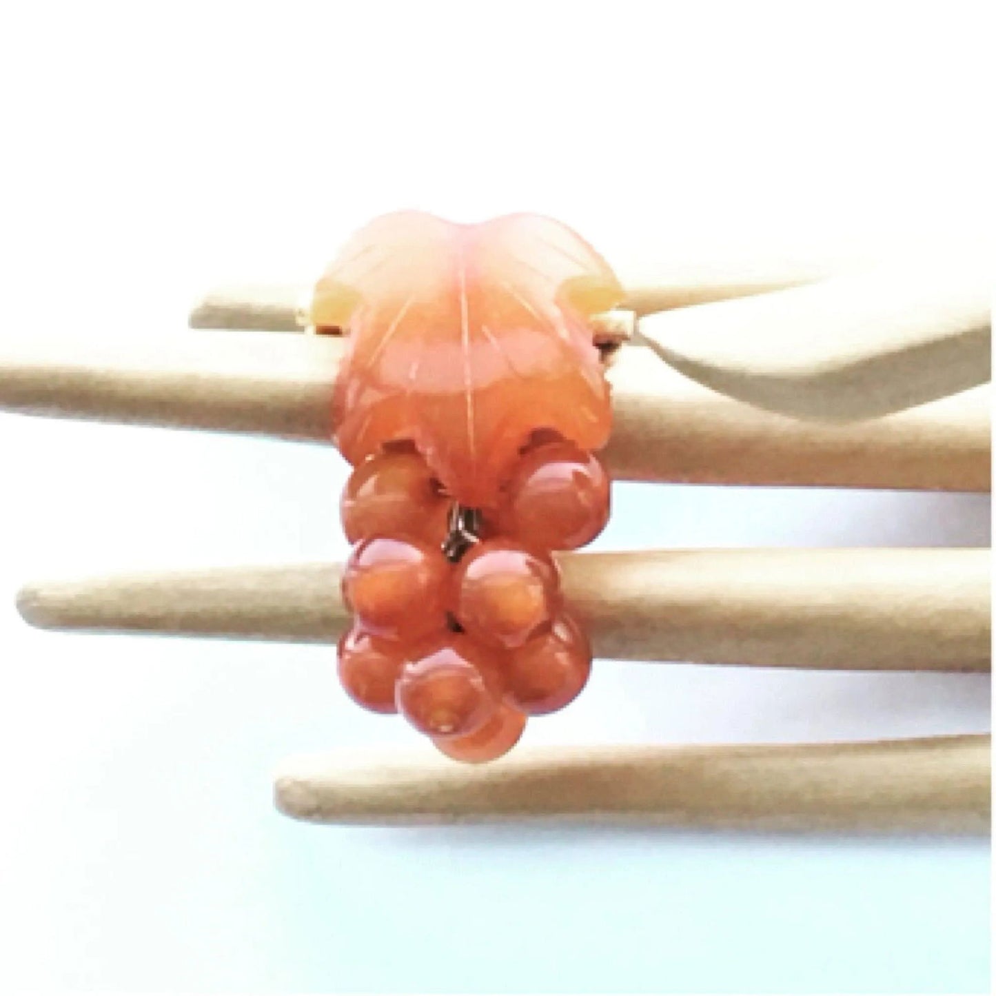 Baltic amber vintage masterfully crafted grape brooch Jewelry Bubble