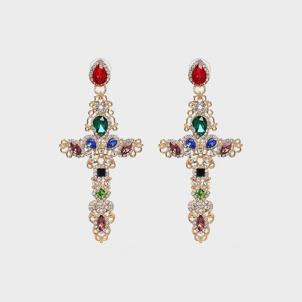 Baroque Large Cross Earrings: A Statement in Women's Fashion Jewelry