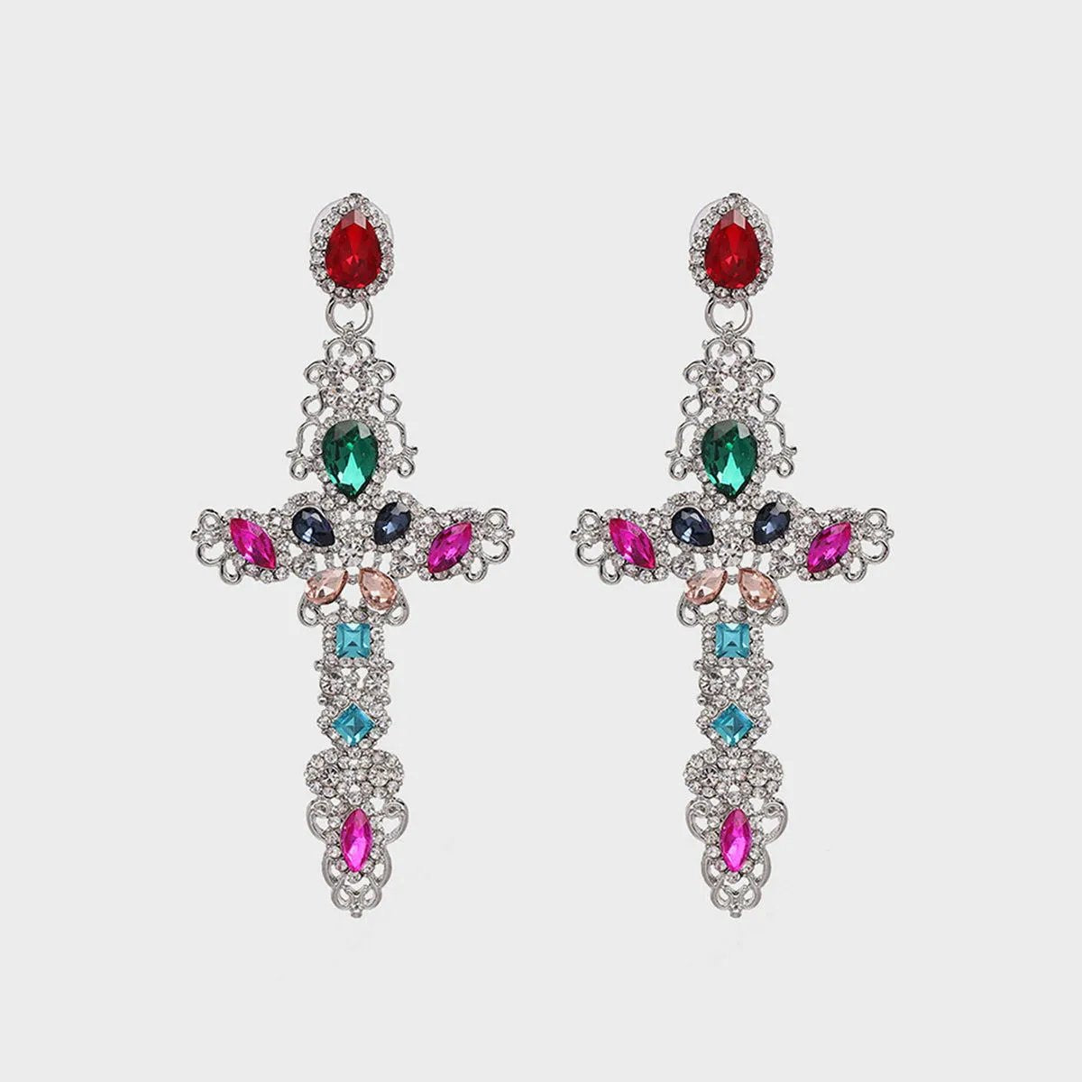 Baroque Large Cross Earrings: A Statement in Women's Fashion Jewelry