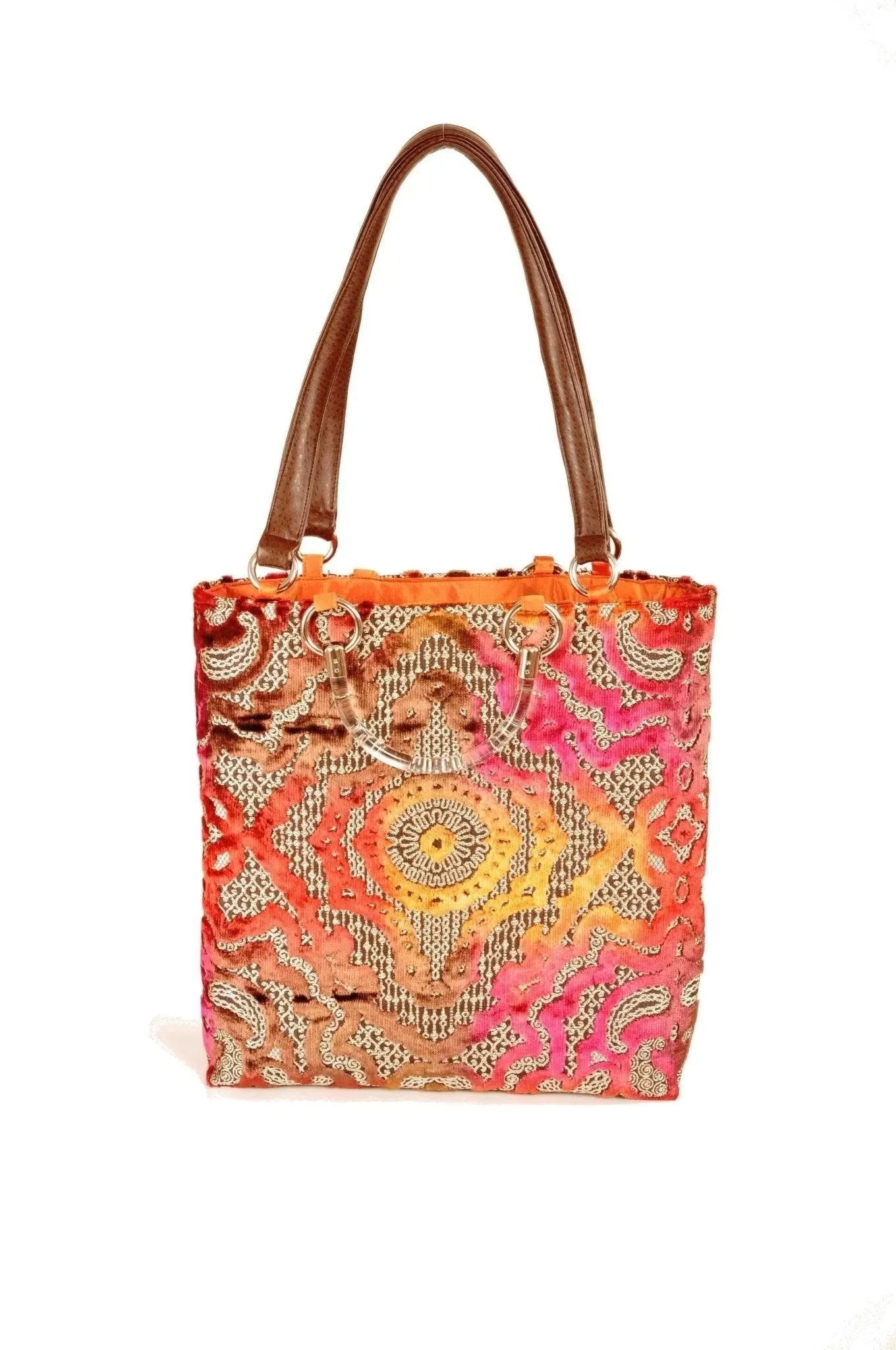 Baroque Magenta Large Tote Bag