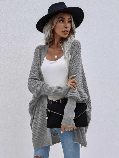 Batwing Sleeve Loose Knitted Cardigan Jewelry Bubble