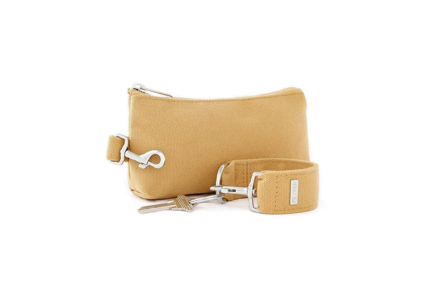 Beige Canvas 2-Piece Wristlet Set Jewelry Bubble