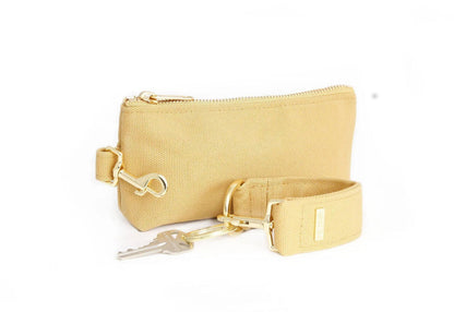 Beige Canvas 2-Piece Wristlet Set Jewelry Bubble